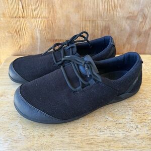 Xero Shoes Hana Hemp Black Casual Zero Drop Lightweight Barefoot Canvas Sneaker